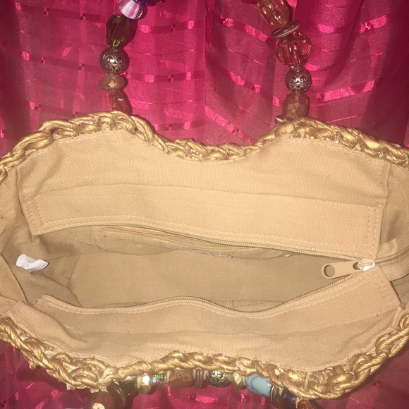 GORGEOUS Golden Straw Tote - Picture 2 of 4